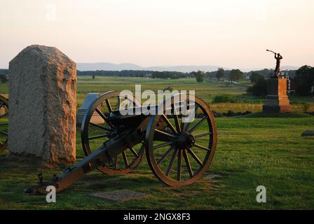 The High Tide Battery at Gettysburg National Monument Stockfoto