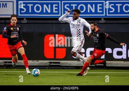 ROTTERDAM, NIEDERLANDE - FEBRUAR 19: Landry Dimata von NEC Nijmegen während des niederländischen Eredivisie-Spiels zwischen Excelsior Rotterdam und NEC Nijmegen im Van Donge & De Roo Stadion am 19. Februar 2023 in Rotterdam, Niederlande (Foto von Broer van den Boom/Orange Pictures) Stockfoto