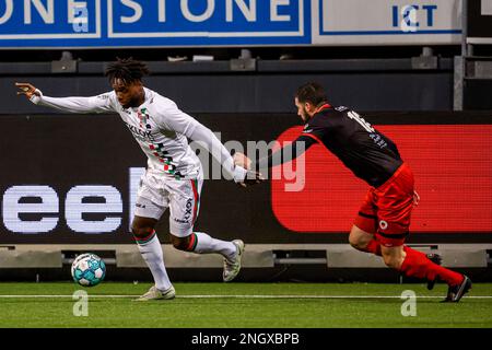 ROTTERDAM, NIEDERLANDE - FEBRUAR 19: Landry Dimata von NEC Nijmegen während des niederländischen Eredivisie-Spiels zwischen Excelsior Rotterdam und NEC Nijmegen im Van Donge & De Roo Stadion am 19. Februar 2023 in Rotterdam, Niederlande (Foto von Broer van den Boom/Orange Pictures) Stockfoto
