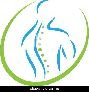 Person, Wirbelsäule, Chiropraktiker, Orthopädie, Massage, Logo, Symbol Stock Vektor