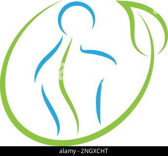 Person, Wirbelsäule, Chiropraktiker, Orthopädie, Massage, Logo, Symbol Stock Vektor