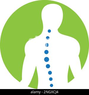 Person, Wirbelsäule, Chiropraktiker, Orthopädie, Massage, Logo, Symbol Stock Vektor