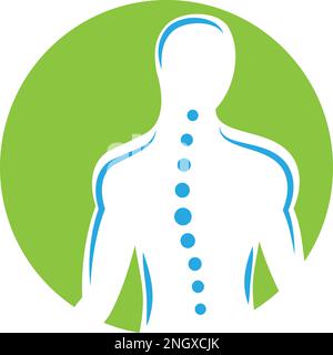 Person, Wirbelsäule, Chiropraktiker, Orthopädie, Massage, Logo, Symbol Stock Vektor