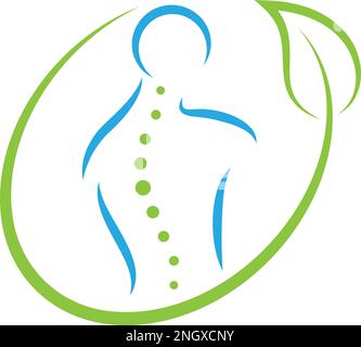 Person, Wirbelsäule, Chiropraktiker, Orthopädie, Massage, Logo, Symbol Stock Vektor