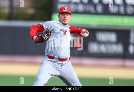 19. Februar 2023: Wake Forest gewann 18:3. NCAA-Baseballspiel zwischen Youngstown University und Wake Forest University im David F. Couch Ballpark, Winston Salem. North Carolina. David Beach/CSM Stockfoto