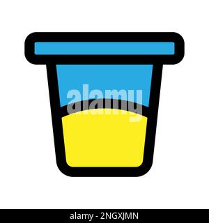 Symbolzeile für vollen Korb isoliert auf weißem Hintergrund. Schwarzer, flacher Klassiker mit modernem Umriss. Lineares Symbol und bearbeitbare Kontur. Einfach und Pixel Stock Vektor