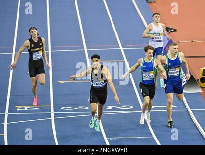 Birmingham, Großbritannien, 19. Februar 2023. Samuel REARDON von Blackheath & Bromley Harriers AC gewinnt die Herren 400m bei der britischen Leichtathletik-Hallenmeisterschaft. Kredit: Francis Knight/Alamy Live News Stockfoto