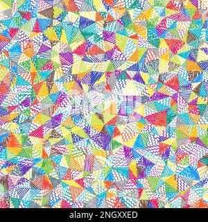 Hintergrund für Skizze mit niedrigem Poly. Erstaunliches quadratisches Muster. Fantastischer abstrakter Hintergrund. Vektorabbildung. Stock Vektor