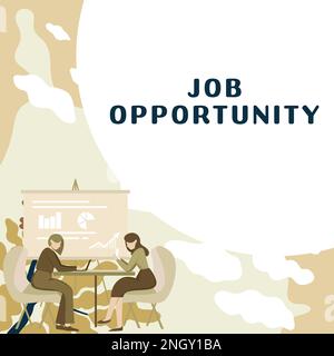 Schreiben mit Anzeige des Textes „Stellenangebot“. Internet-Konzept eine Chance auf Beschäftigung oder die Chance, einen Arbeitsplatz zu finden Stockfoto