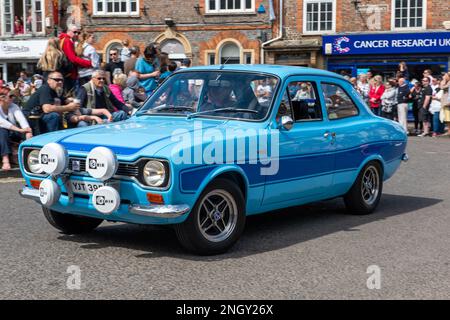 Wallingford Vehicle Rally 2018, Parade am Marktplatz Stockfoto