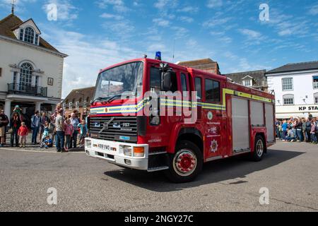 Wallingford Vehicle Rally 2018, Parade am Marktplatz Stockfoto