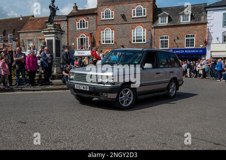 Wallingford Vehicle Rally 2018, Parade am Marktplatz Stockfoto