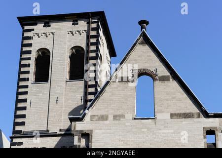 Erhaltene Ruinen der romanischen Pfarrkirche Alt St. Alban wurde im Weltkrieg 2. zerstört Stockfoto