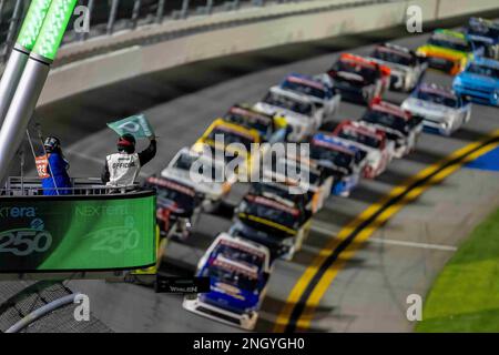 Daytona Beach, Florida, USA. 17. Februar 2023. Der Daytona International Speedway ist Austragungsort der NASCAR Craftsman Truck Series für die NextEra Energy 250 in Daytona Beach, FL, USA. (Kreditbild: © Walter G. Arce Sr./ZUMA Press Wire) NUR REDAKTIONELLE VERWENDUNG! Nicht für den kommerziellen GEBRAUCH! Stockfoto