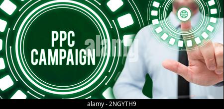 Handschrifttext PPC-Kampagne. Word für die Verwendung von PPC, um ihre Produkte und Dienstleistungen zu bewerben Stockfoto