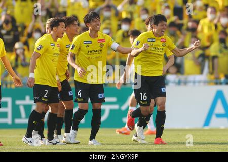 Sankyo Frontier Kashiwa Stadium, Chiba, Japan. 18. Februar 2023. Kashiwa Reysol Team Group, 18. FEBRUAR 2023 - Fußball/Fußball : 2023 J1. Ligaspiel zwischen Kashiwa Reysol - Gamba Osaka im Sankyo Frontier Kashiwa Stadium, Chiba, Japan. Kredit: YUTAKA/AFLO SPORT/Alamy Live News Stockfoto