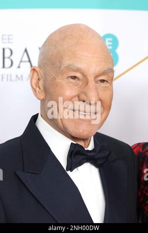 Patrick Stewart, 2023 EE BAFTA Film Awards, The Royal Festival Hall, London, Großbritannien, 19. Februar 2023, Foto: Richard Goldschmidt Stockfoto