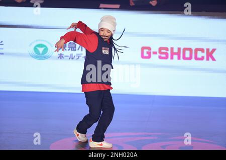 Yoyogi 2. Gymnasium, Tokio, Japan. 18. Februar 2022. haru, 18. FEBRUAR 2022 - Breaking : Alle Japan Breaking Championships Frauen-Junior-Finale im Yoyogi 2. Gymnasium, Tokio, Japan. Kredit: Naoki Morita/AFLO SPORT/Alamy Live News Stockfoto