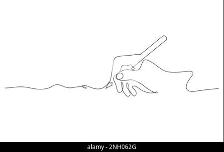 Handschriftlich mit Bleistift im Vektorbild für fortlaufende Strichzeichnungen Stock Vektor