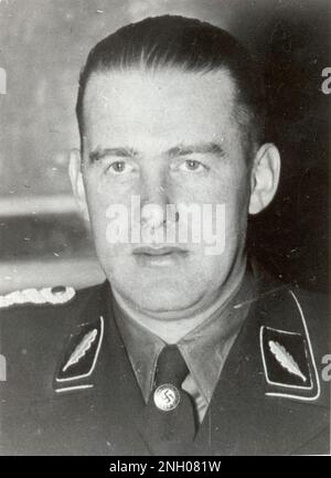 SS-Offizier Odilo Globocnik (auf Globotschnigg germanisiert). Er spielte eine führende Rolle bei der Operation Reinhard, dem organisierten Mord an etwa eineinhalb Millionen Juden in den Vernichtungslagern Majdanek, Treblinka, Sobibor und Belzec. Foto: Bundesarchiv, Bild 146-2007-0188/CC-BY-SA 3,0, CC BY-SA 3,0 de, https://commons.wikimedia.org/w/index.php?curid=5483988 Stockfoto