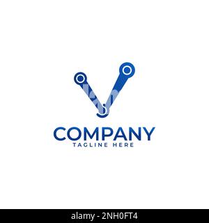 Modernes Design mit kreativem Buchstaben und Logo Stock Vektor