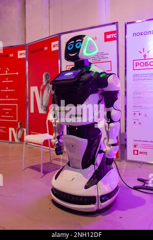 Roboterausstellung, Federal Tour MTS Robostations. Russland, Rostov-on-Don - März 31 2019, Stockfoto