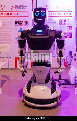 Roboterausstellung, Federal Tour MTS Robostations. Russland, Rostov-on-Don - März 31 2019, Stockfoto