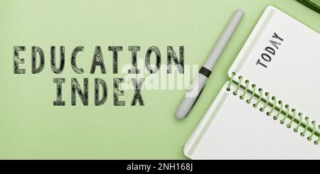 Handwriting Text Education Index, Word für Lernbedürfnisse aller Kinder, Jugendlichen und Erwachsenen erfüllen Stockfoto