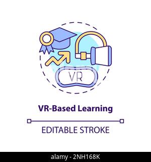 Symbol für VR-basiertes Lernkonzept Stock Vektor