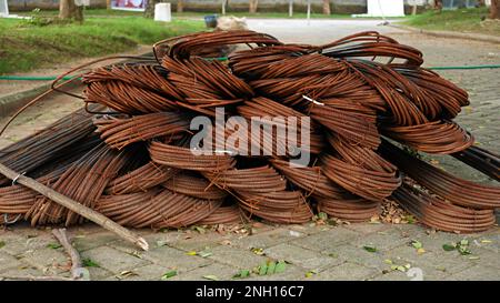 Nahaufnahme Eisenhaufen Stockfoto