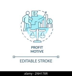 Gewinnmotiv türkisfarbenes Konzeptsymbol Stock Vektor