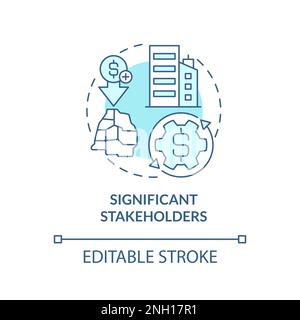 Wichtige Stakeholder türkisfarbenes Symbol Stock Vektor