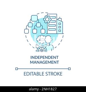 Unabhängiges Management – türkisfarbenes Konzept Stock Vektor