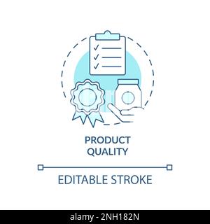 Symbol für türkisfarbenes Konzept für Produktqualität Stock Vektor