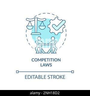 Wettbewerbsgesetze: Türkisfarbenes Symbol Stock Vektor