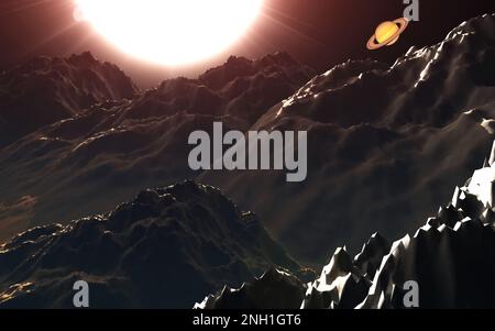 Exoplanet Star System Stockfoto