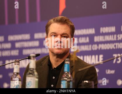 Berlin, Deutschland. 19. Februar 2023 Auf der Pressekonferenz für den Film Kiss the Future beim Berlinale International Film Festival 73., Hotel Grand Hyatt. Kredit: Doreen Kennedy/Alamy Live News. Stockfoto
