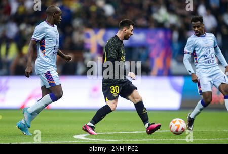 Lionel Messi in Aktion beim Riyadh All-Star XI gegen Paris Saint-Germain FC im King Fahd Stadium am 19. Januar 2023 in Riad, Saudi-Arabien. Foto von Stringer/Power Sport Images Stockfoto