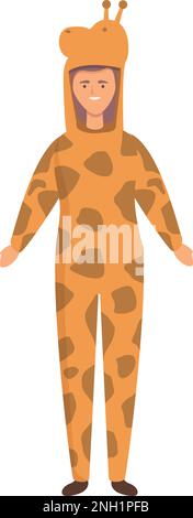 Giraffe halloween Tierkostüm Symbol Cartoon Vektor. Süßes Kind. Schickes Maskottchen Stock Vektor