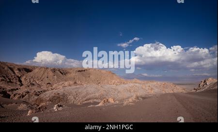 Fahrt durch das Tal des Mondes, Atacama Wüste, Chile. Stockfoto