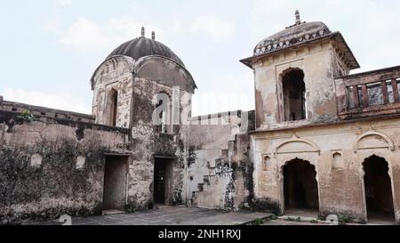 Innenansicht von Kharbuja Mahal, Fort Dhar, Madhya Pradesh, Indien. Stockfoto