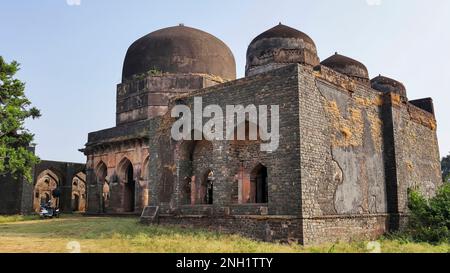 Blick auf Hathi Mahal, Mandu, Madhya Pradesh, Indien. Stockfoto