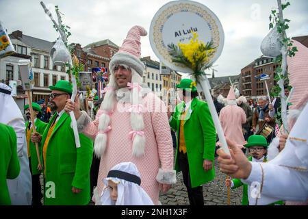 Carnaval de Binche dimanche Gras Stockfoto