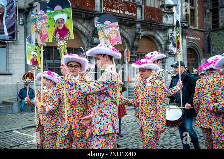 Carnaval de Binche dimanche Gras Stockfoto