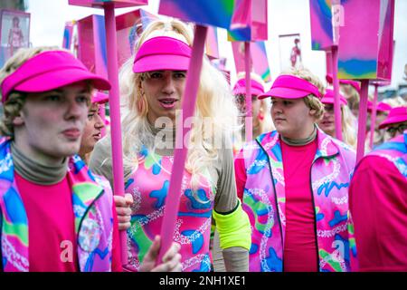 Carnaval de Binche dimanche Gras Stockfoto