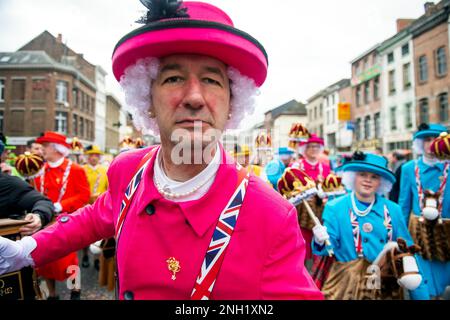 Carnaval de Binche dimanche Gras Stockfoto