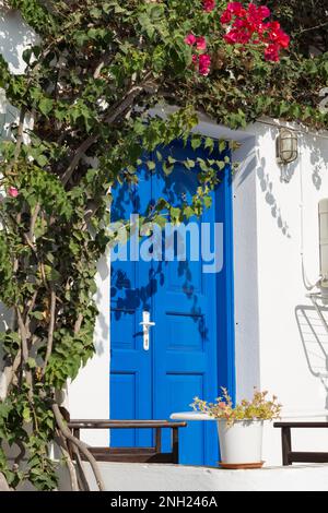 Apartments im traditionellen Kykladen-Stil in Chora, Folegandros Stockfoto