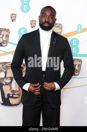 Paapa Essiedu nimmt an den British Academy Film Awards 76. in der Royal Festival Hall des Southbank Centre in London Teil. Foto: Sonntag, 19. Februar 2023. Stockfoto