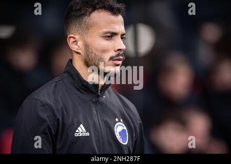 Silkeborg, Dänemark. 19. Februar 2023. Diogo Goncalves vom FC Kopenhagen wurde während des 3F stattfindenden Superliga-Spiels zwischen Silkeborg IF und FC Copenhagen im Jysk Park in Silkeborg gesehen. (Foto: Gonzales Photo/Alamy Live News Stockfoto