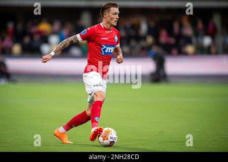 Silkeborg, Dänemark. 19. Februar 2023. Oliver Sonne (5) aus Silkeborg, GESEHEN während des 3F stattfindenden Superliga-Spiels zwischen Silkeborg IF und dem FC Copenhagen im Jysk Park in Silkeborg. (Foto: Gonzales Photo/Alamy Live News Stockfoto